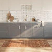 Berkfield Home Rug Rectangular Nature 80x200 cm Bamboo in Brown | Size: Medium