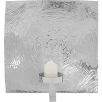 Orsina Large Wall Sconce, Silver Lantern, Textured Aluminum Large Wall Light