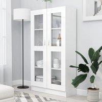 Berkfield Home Vitrine Cabinet White 82.5x30.5x150 cm Engineered Wood