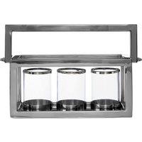 Orsina Elegant Design 3 Light Lantern, Stylish Design Large in Silver