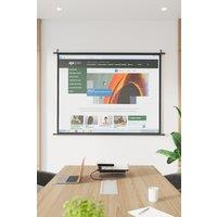 H&O Direct 80" 3D 4K HD Indoor 4:3 Portable Projector Screen in Black