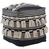Orsina Cefena Black Pouffe