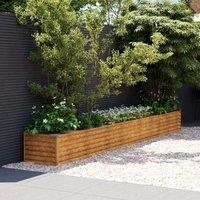 Berkfield Home Garden Raised Bed 386x50x36 cm Corten Steel in Brown | Size: 386 x 50 x 36 cm