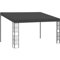 Berkfield Home Wall-mounted Gazebo 3x4 m Anthracite Fabric in Black