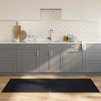Berkfield Home Rug Rectangular Black 80x200 cm Bamboo | Size: Medium