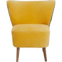 Orsina Yellow Print Chair, High Back Curved Seat With Padded Cushion, Mango Wood Frame With Stylish Printed Back