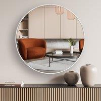 nielsen Jaron Round Aluminium Wall Mirror 80cm in Silver