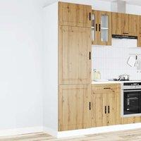 Berkfield Home Kitchen Cupboard "Porto" Artisan Oak Engineered Wood in Brown