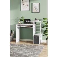Multipurpose Computer Desk with Storage Bin for Home Office