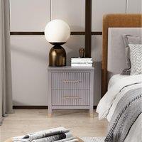 Cabinet Bits Biasi 2 Drawer Bedside Table in Grey