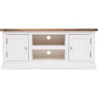 Cabinet Bits Cosenza Off-White 2 Door TV Cabinet Chrome Knob