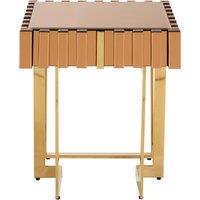 Orsina Modern Design Side Table, Spacious Nesting Table For Patio, Classic Bedside Table, Distinctive Square Table in Gold