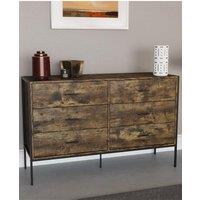 Home Discount Vida Designs Brooklyn 6 Drawer Bedside Cabinet Chest Of Drawers Storage Bedroom Furniture in Dark Brown