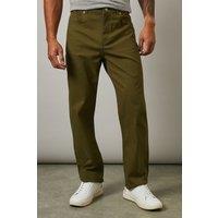 Maine Men's Khaki Stretch Twill Straight Leg Jeans | Size: 32R