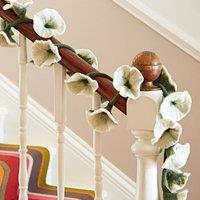 Paper High Felt Flower Garland in Natural
