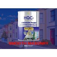 HQC PAINTS Smooth Masonry Paint - Weatherproof For All Exterior Walls - 1L in Magnolia