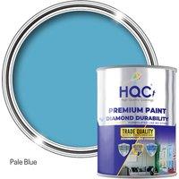 HQC PAINTS Smooth Masonry Paint - Weatherproof For All Exterior Walls - 1L in Pale Blue