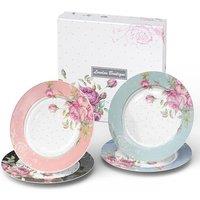 London Boutique Side Plates Cake Dessert Plates Afternoon Tea Set of 4 Multicolours New Bone China Vintage | Size: 0.6m2