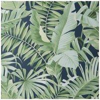 Fine Dcor Maui Leaf Wallpaper in Navy