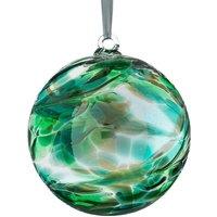 Sienna Glass 10cm Friendship Ball Happy 90th Birthday in Emerald