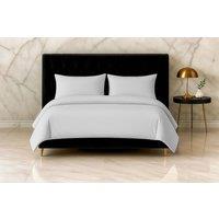 Snug City Microfibre Soft Touch Duvet Cover & Pillowcase/s Set Bed Linen in Silver | Size: King
