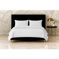 Snug City Microfibre Soft Touch Duvet Cover & Pillowcase/s Set Bed Linen in White | Size: Double