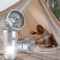 Obasyhig 3-in-1 Solar Camping Lantern with Turbo Silver Fan