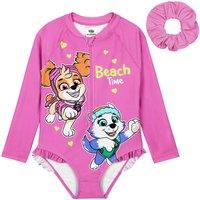 Paw Patrol Girl's One Piece Swimsuit & Scrunchie in Pink | Size: 3-4 Years