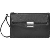 House of Leather Men's Mens Real Leather Wrist Bag Clutch Organiser Style Jerez Black | Size: Medium