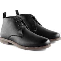 Silver Street London Men's Redhill Premium Leather Chukka Boots in Black | Size: 9