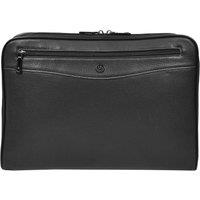 House of Leather Men's Real Leather Portfolio Case Business A4 Documents Holder Nador Black | Size: Large