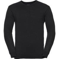 Russell Collection Men's Knitted V Neck Sweatshirt in Black | Size: 4XL