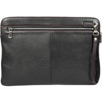 Real Leather Laptop Sleeve Portfolio Case Documents Holder Elche Black
