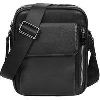 House of Leather Men's Mens Real Leather Cross Body Bag Travel Pouch Rovigo Black | Size: Medium
