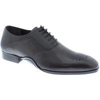 HX London Men's Hillingdon Leather Lace Up Brogue Oxford Shoes in Black | Size: 7
