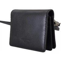 Leather Wallet Classic Snap Closure- Black