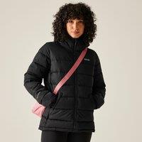 Regatta Women's Aldthorn Hooded Water-Repellent Insulating Padded Jacket in Jet Black | Size: 16