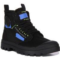 Palladium 'Pampa Hi' Textile Ankle Boots in Blue | Size: 11