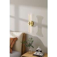 H&O Direct Modern LED Crystal Wall Sconce Light in Gold