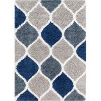 Livabliss Urban Shag-Modern Beige White Blue Grey Soft Plush Pile Living Bedroom Rug in Light Grey | Size: 200 cm x 290 cm
