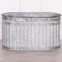 Glasstone Arched Pattern Metal Planter - Large in White