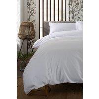 The Lyndon Company Luxury 100% Cotton 200 Thread Count Duvet Cover Set in White | Size: Single