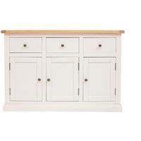 Cabinet Bits Castelli Off-White 3 Drawer 3 Door Sideboard Brass Knob