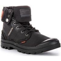 Palladium 'Baggy City Shel' Canvas Ankle Boots in Black | Size: 5.5