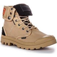 Palladium 'Baggy City Shel' Canvas Ankle Boots in Khaki | Size: 10.5