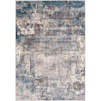 Livabliss Abstract Modern Marble Noa Area Rug in Blue | Size: 200 cm x 200 cm
