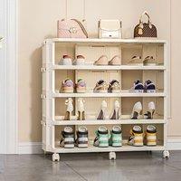 5-Tier Rolling Shoe Rack Storage Cabinet