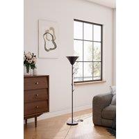 Modern Black Floor Lamp with Coat Rack
