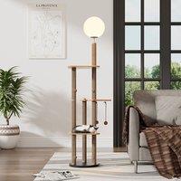 2-in-1 Cat Climbing Frame Floor Lamp