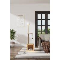 2-in-1 Cat Climbing Frame Floor Lamp